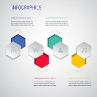 Hexagon Abstract 3D Modern digital template vector banner infographics N2