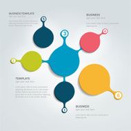 Circle infographic chart Vector template N6