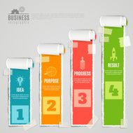 Paper Stage Infographic Set