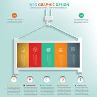 Container info graphic design clean vector