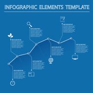 Vector Elements of Infographic Line graph template