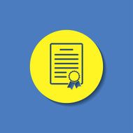 certificate with badge icon N13