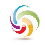 Looping arrows vector abstract symbol conceptual 3d icon N2