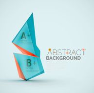 Geometric shapes with sample text Abstract template N328