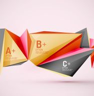 Geometric shapes in the air Vector abstract background N429