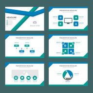 Blue and green Multipurpose presentation Templates N3