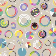 Circle chart seamless pattern