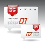 Red Modern arrow Design template eps10 N2