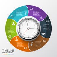 Vector circles elements for timeline infographic N5