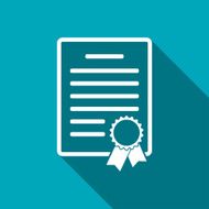 certificate with badge icon N14