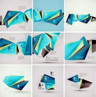 Geometric shapes in the air Vector abstract background N430