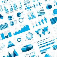 Infographic background with charts and diagrams