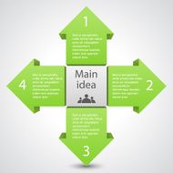 Modern vector info graphic for business project N245