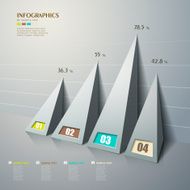 vector abstract 3d Pyramid type infographics N5