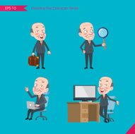 Set of drawing flat character style business concept ceo activities N21
