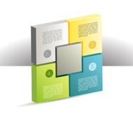 3D template for infographics