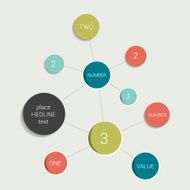 Circle Flowchart scheme Infographics chart element Simply flat design