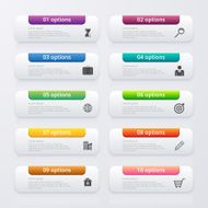 Vector illustration infographics ten options N12