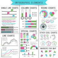 Set of different infographic elements for business