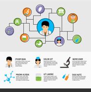 Set of different medical infographic elements