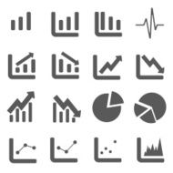 Business Graph Icon EPS10 Vector