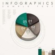abstract pie chart infographics N15
