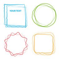 set of colored frame for text N2