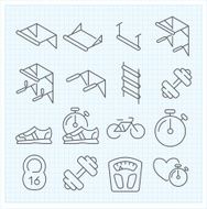 Linear sport icons