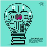 Light bulb idea concept template creative circuit symbol N2