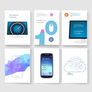 Templates Design Set of Web Mail Brochures Mobile Technology Infographic N346