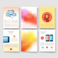 Templates Design Set of Web Mail Brochures Mobile Technology Infographic N347