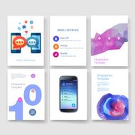 Templates Design Set of Web Mail Brochures Mobile Technology Infographic N348
