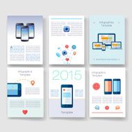 Templates Design Set of Web Mail Brochures Mobile Technology Infographic N349
