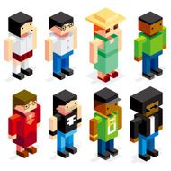 Set Of Different Cartoon Characters Isolated N6