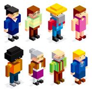 Set Of Different Cartoon Characters Isolated N7