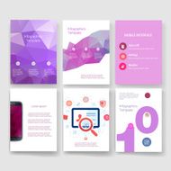 Templates Design Set of Web Mail Brochures Mobile Technology Infographic N350