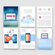 Templates Design Set of Web Mail Brochures Mobile Technology Infographic N351