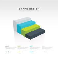 graph design 3d info graphic template stairs