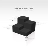 black color infographic 3d cube template
