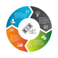 Circle infographic label four option N2
