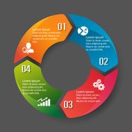 Circle infographic label four option N3