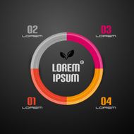 Circle infographics business template N2