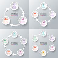 Vector circle arrows for infographic N10