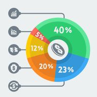 Vector money infographics flat style