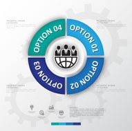 Business Infographics circle origami style Vector illustration v N3
