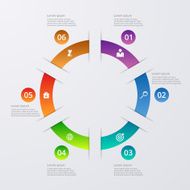 Vector illustration infographics six options N18