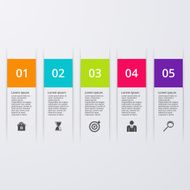 Vector illustration infographic five options N36