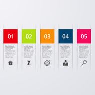 Vector illustration infographic five options N37