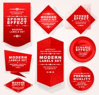 Sponge Noise Effect Origami Vector Banners and Dividers Set