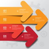 Design flat shadow arrow banners graphic or website N2